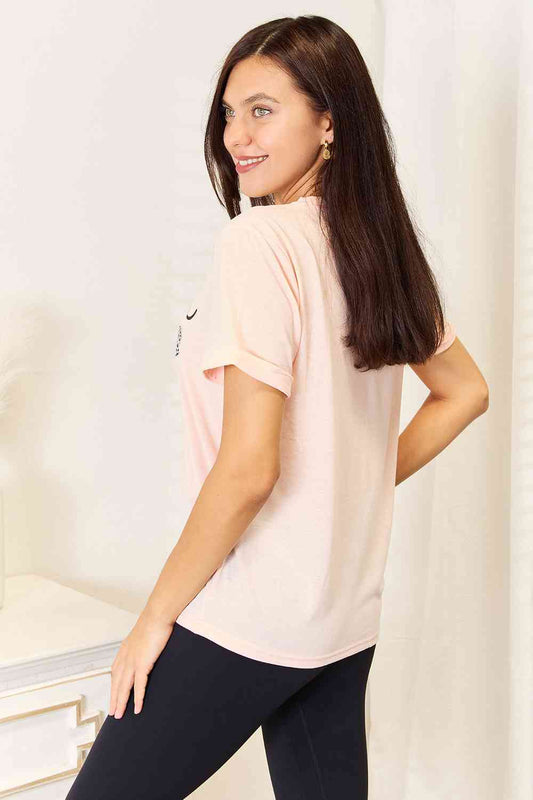 Simply Love MAMA Heart Graphic T-Shirt in Dusty Pink