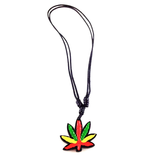Ganja Leaf Flower Pendant Necklace