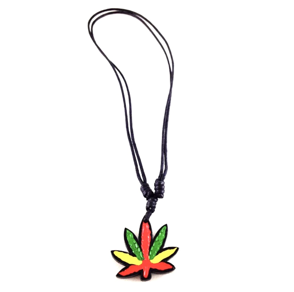 Ganja Leaf Flower Pendant Necklace