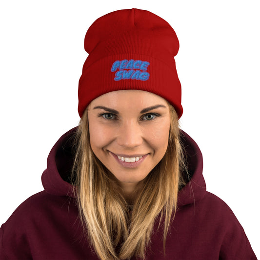Embroidered "Peace Swag" Beanie