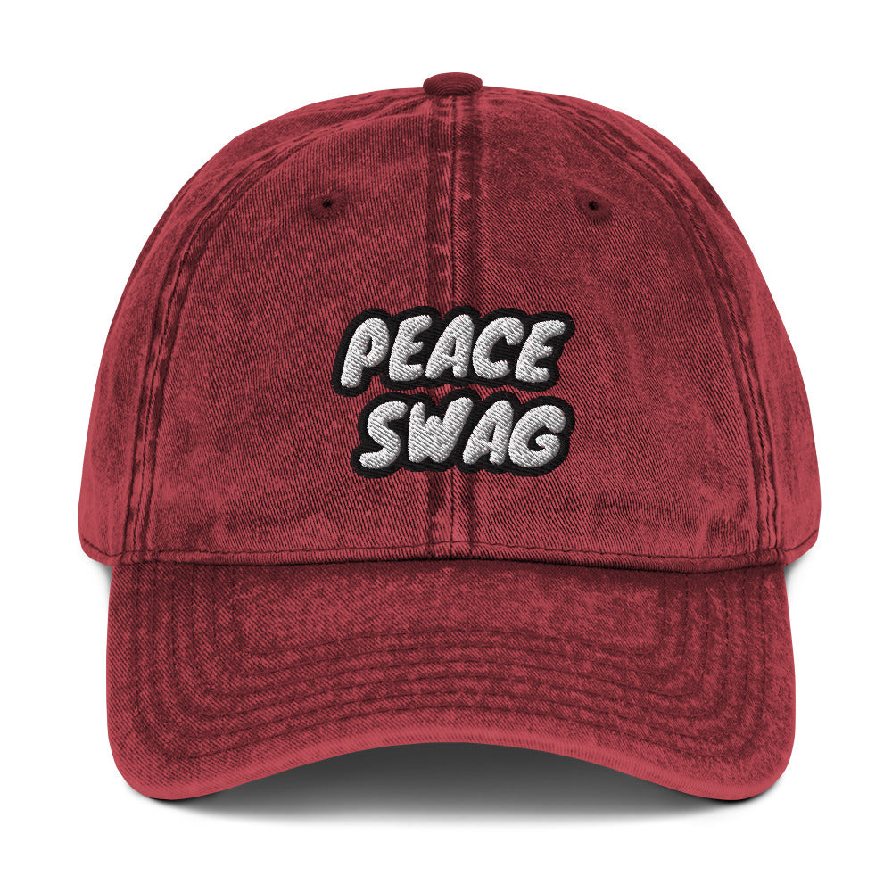 Vintage Cotton "Peace Swag" Twill Cap